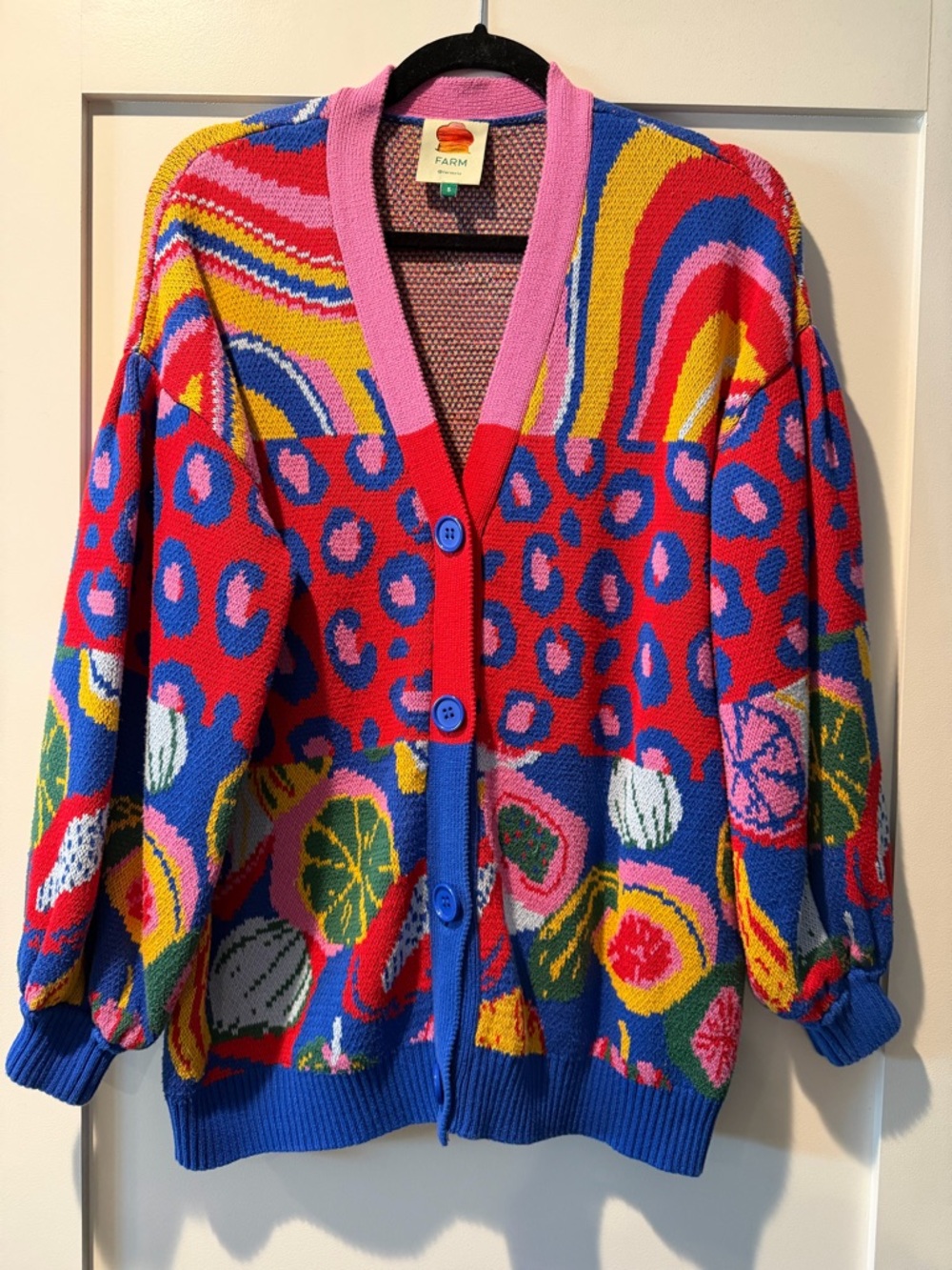 Farm Rio Mixed Prints Knit Cardigan - Picture 2 of 5